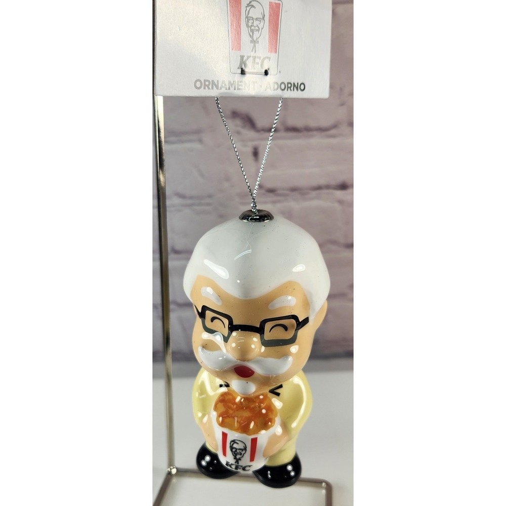 KFC Colonel Sanders Chicken Decoupage Christmas Holiday‎ Ornament